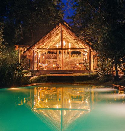 Pool & Restaurant, Gal Oya Lodge, Ampara, Sri Lanka