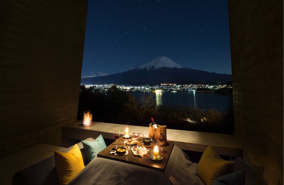 Private dining with Mt Fujiview, Hoshinoya Fuji, Lake Kawaguchi, Japan