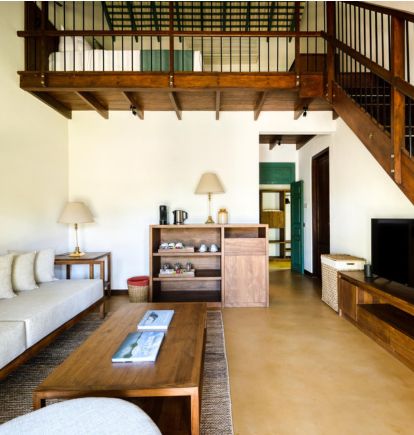 Living area, Kayaam House, Tangalle, Sri Lanka