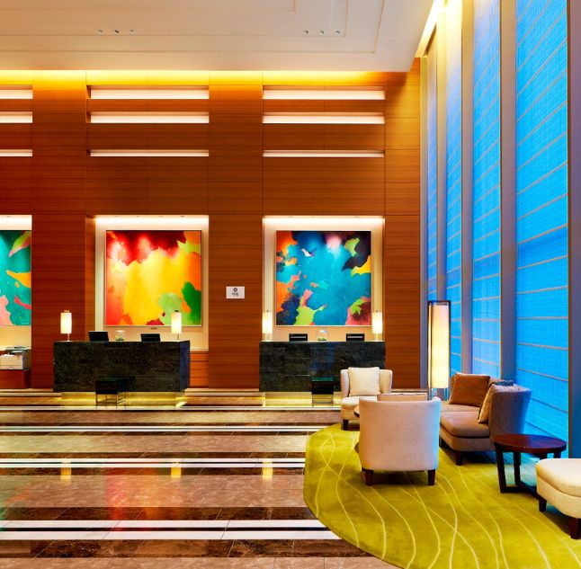 Reception Lobby, Sheraton Grand Hiroshima, Hiroshima, Japan