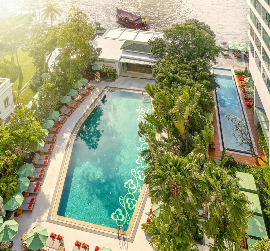 Pool Aerial, Mandarin Oriental, Bangkok, Thailand