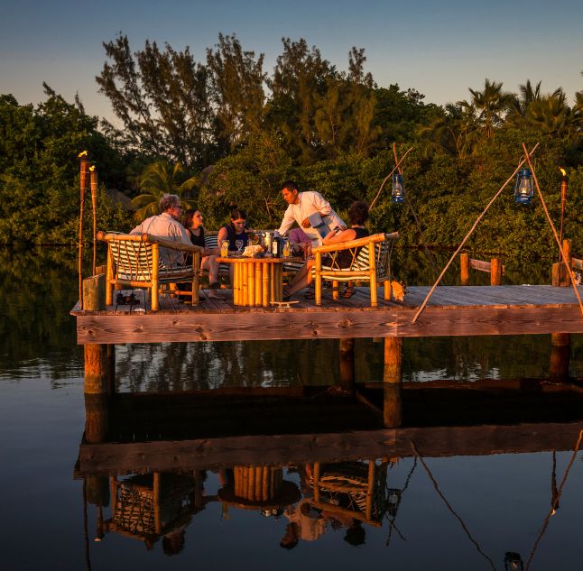 Private Outdoor Dining, Turtle Inn, Placencia, Belize