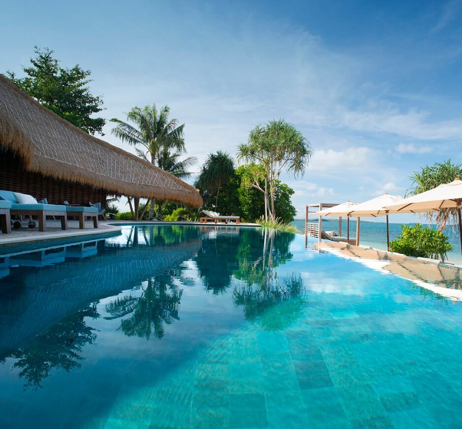 Beach Pool, Cempedak Island, Indonesia