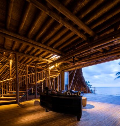Main Lounge at Sunrise, Cempedak Island, Indonesia