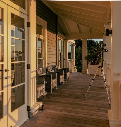 Main Lodge Balcony, Rosewood Kauri Cliffs, Matauri Bay, New Zealand