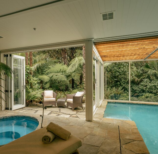 Spa Pool, Rosewood Kauri Cliffs, Matauri Bay, New Zealand