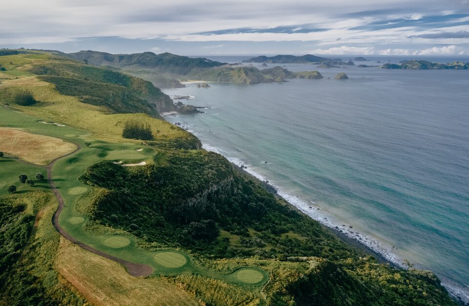 Golf Course Aerial, Rosewood Kauri Cliffs, Matauri Bay, New Zealand