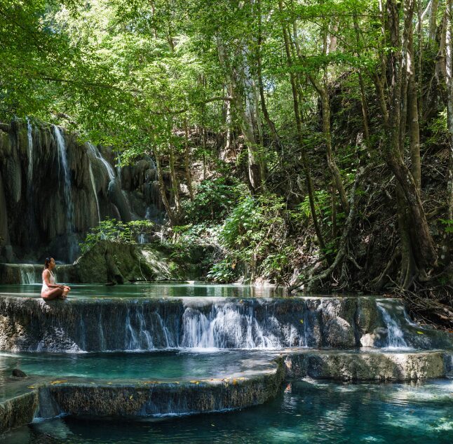 Mata Jitu Waterfall, Amanwana, Moyo Island, Bali, Indonesia