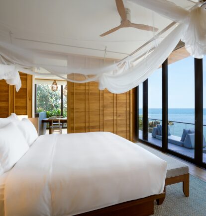The Beach Retreat Bedroom, Six Senses, Krabey Island, Cambodia