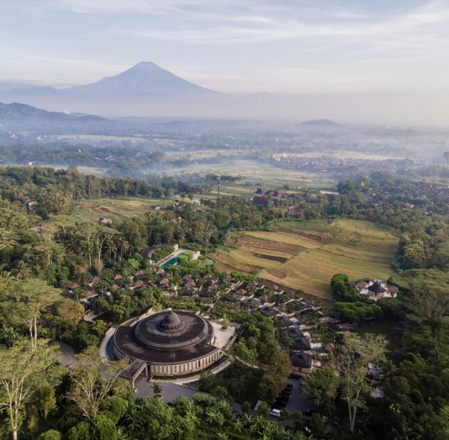 Drone Shot, Amanjiwo, Java, Indonesia