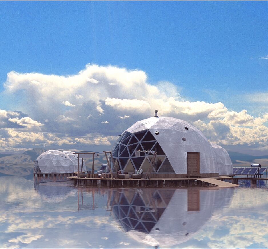 Pristine camps, Salinas Grandes, Argentina