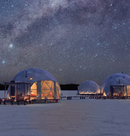 Pristine camps, Salinas Grandes, Argentina
