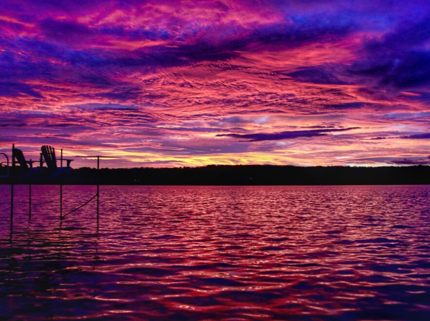 Sunrise over a lake in the Eastern Townships, Québec JG