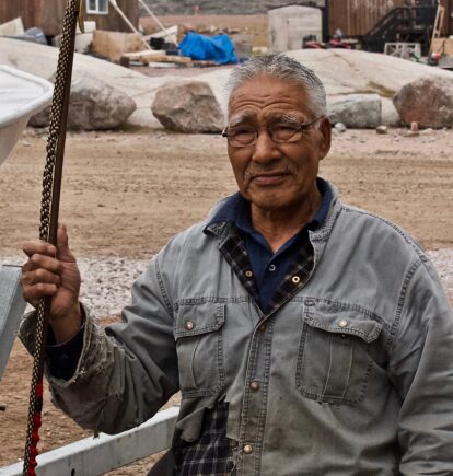 Narwhal hunter in Nunavut