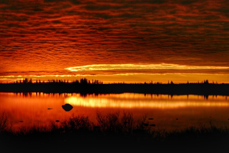 Sunrise over Churchill, Manitoba