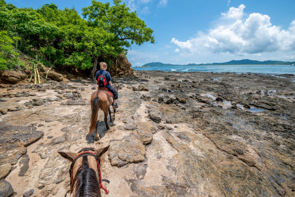 Horseback Riding in Tamarindo, Costa Rica, on a family holiday