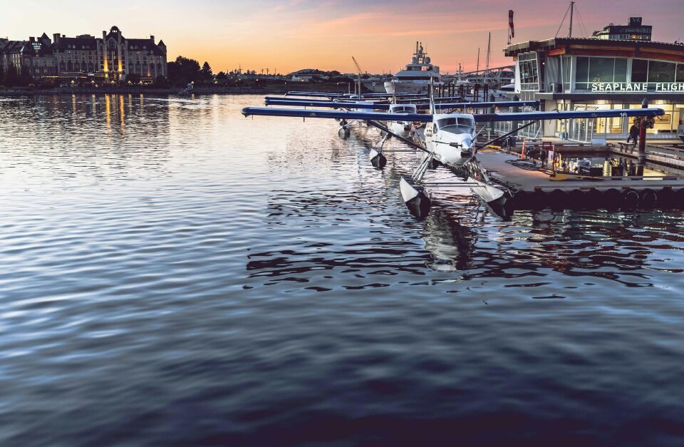Floatplanes in Victoria Harbour, British Columbia