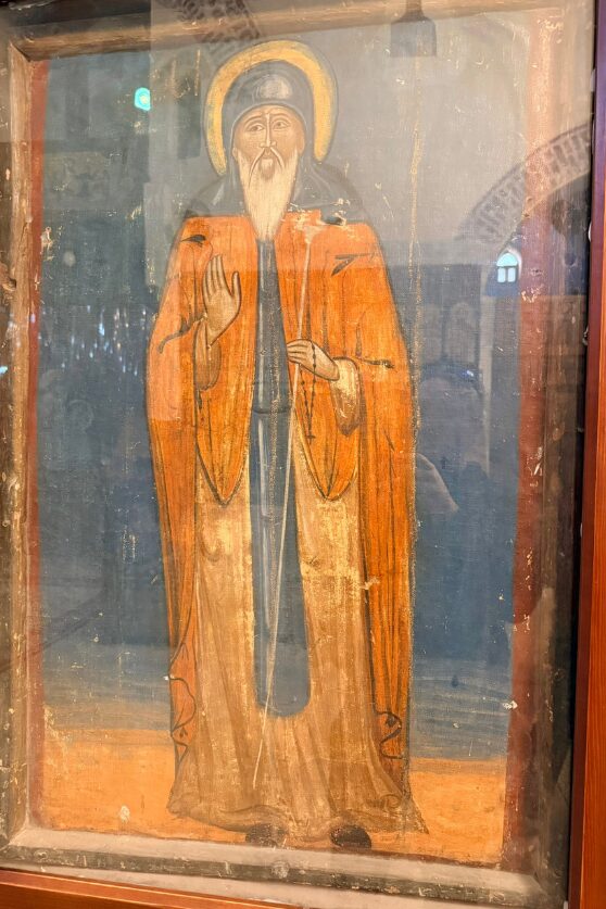A Coptic icon of a Desert Father at Al Suryan