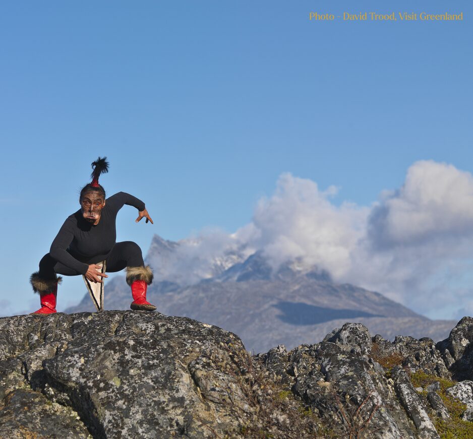 Masked dancer near Nuuk, Greenland
