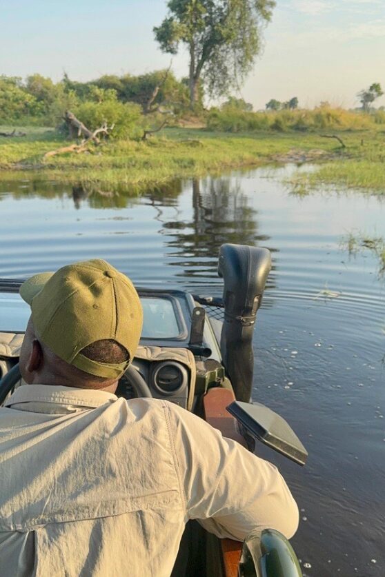 Boat in Okavango Delta Waterways