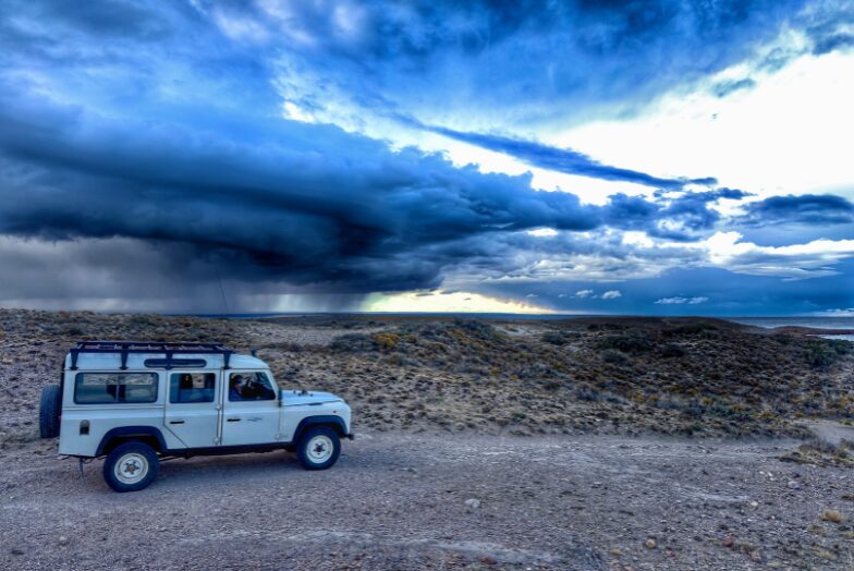 Weather rolling in over the Patagonian Steppe