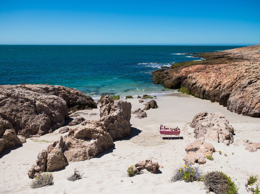 Beach, Bahia Bustamente, Patagonia, Argentina