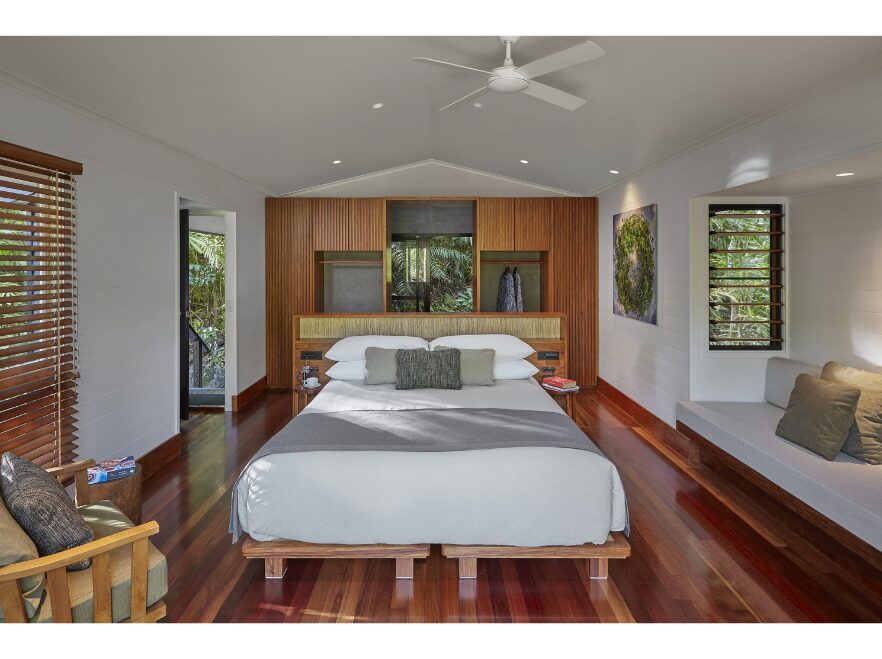 Treehouse Retreat Bedroom, Silky Oaks, Daintree National Park, Queensland