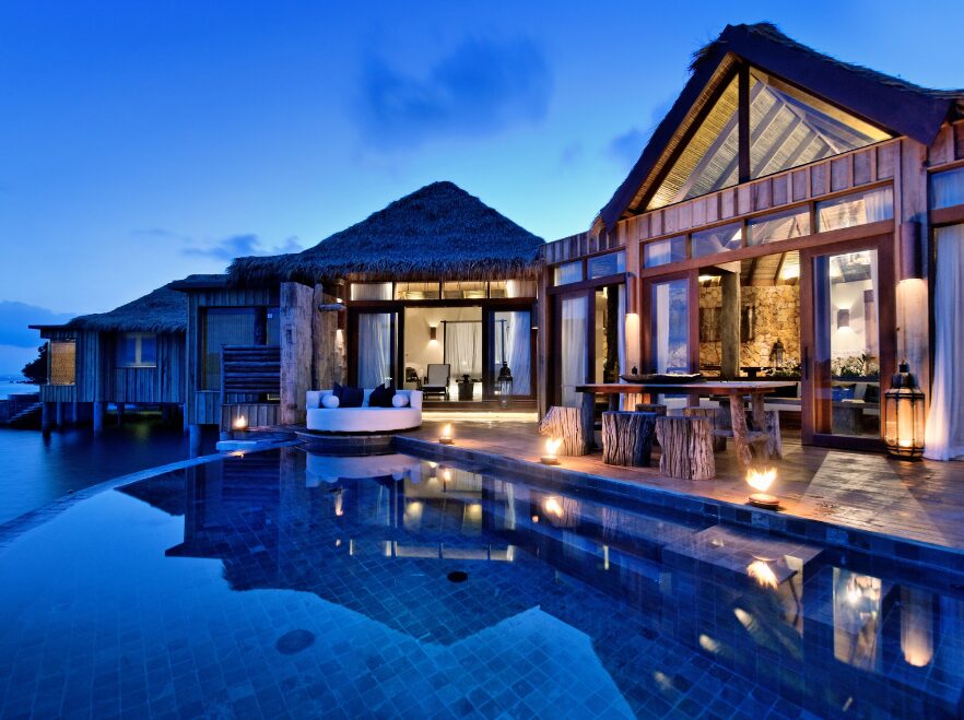 Two Bed Overwater Villa Exterior (Night), Song Saa, Koh Rong, Cambodia