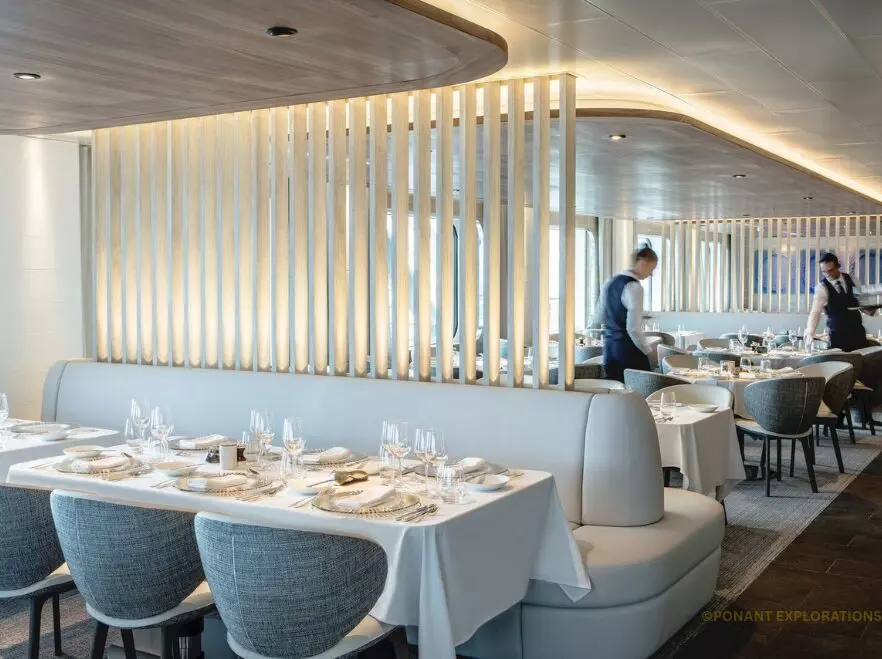 Dining, Le Commandant Charcot, Polar Expedition Ship