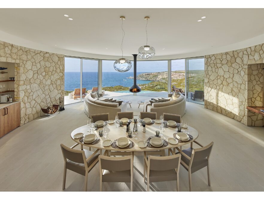 Living Area, Pavilion West, Southern Ocean Lodge, Kangaroo Island, South Australia, Australia