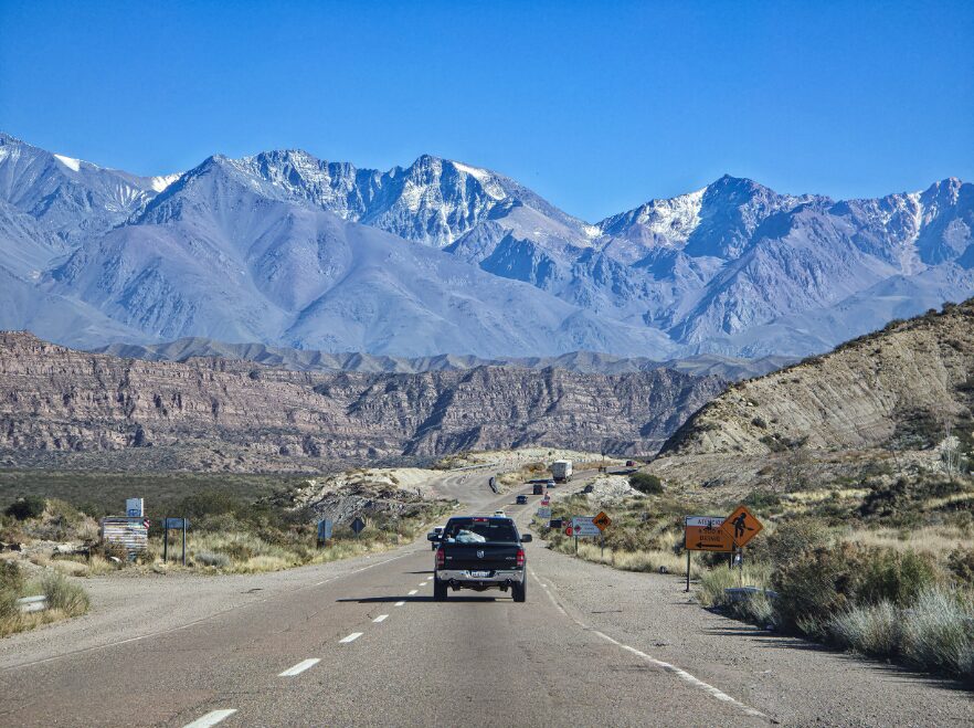 Driving towards the Andes