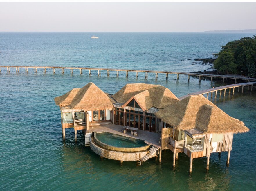 Overwater Villa Aerial , Song Saa, Koh Rong, Cambodia