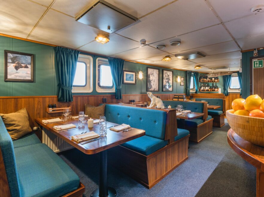 The dining room on MS Freya