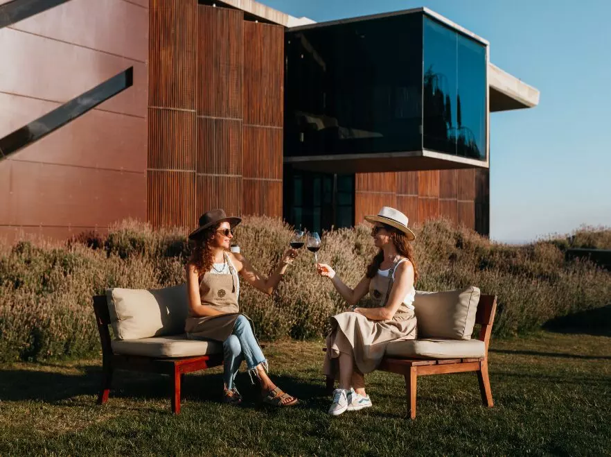 Relax in the grounds at Casa de Uco