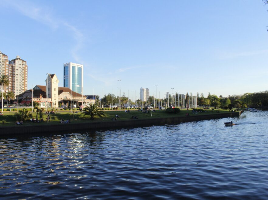 Views of the city from the Tigre Delta