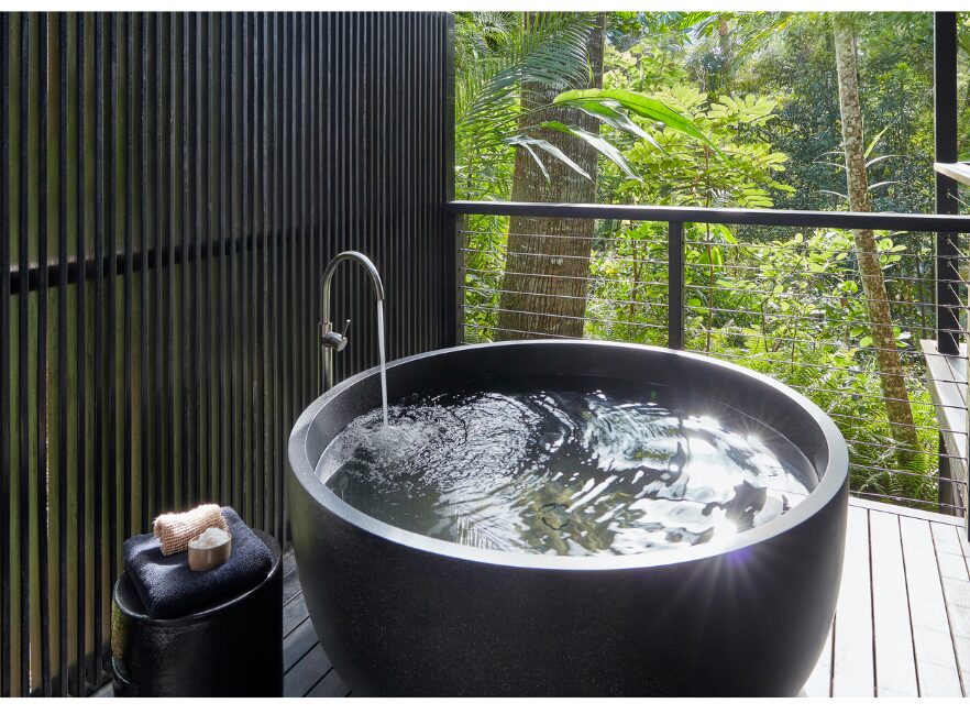 Riverhouse Bathing, Silky Oaks, Daintree National Park, Queensland, Australia