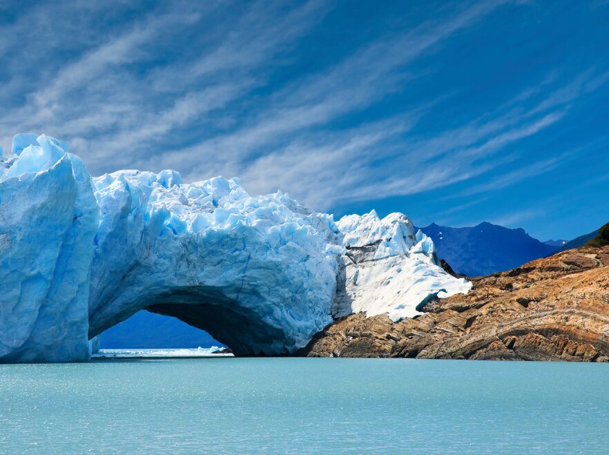 The famous ice bridge at the Perito Moreno Glacier