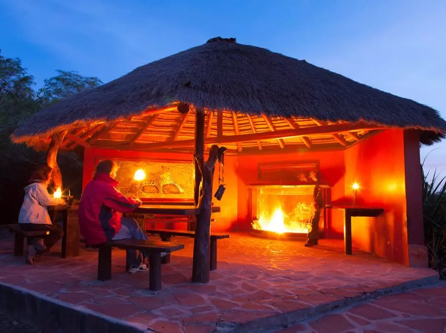 The outdoor kitchen at Rincon del Socorro