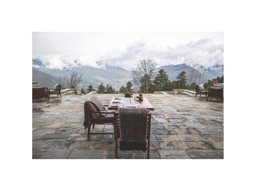 Terrace, Six Senses Paro, Bhutan