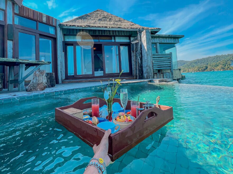 Floating Breakfast , Song Saa, Koh Rong, Cambodia