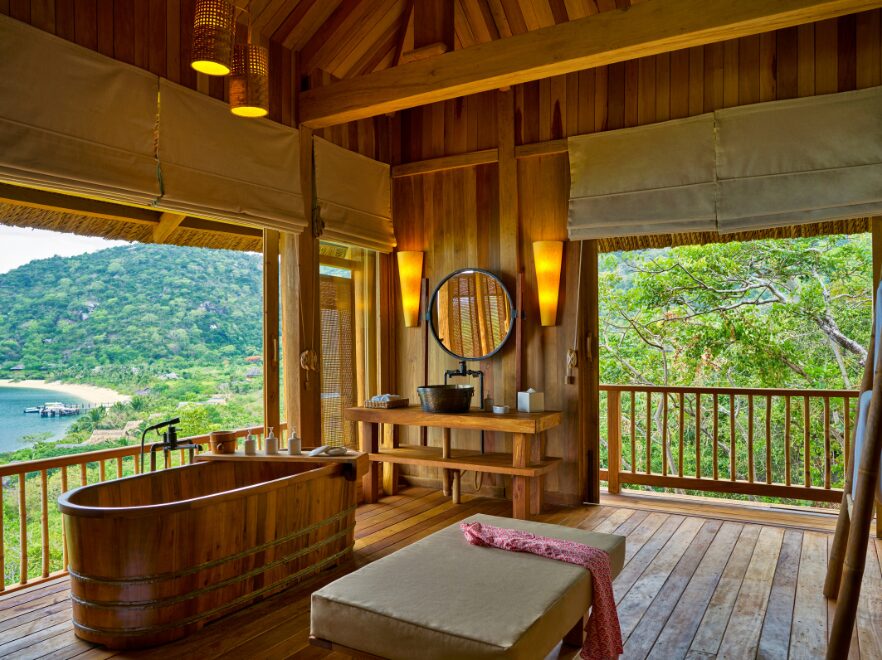 Hill Suite Bathroom, Six Senses Ninh Van Bay, Nha Trang, Vietnam