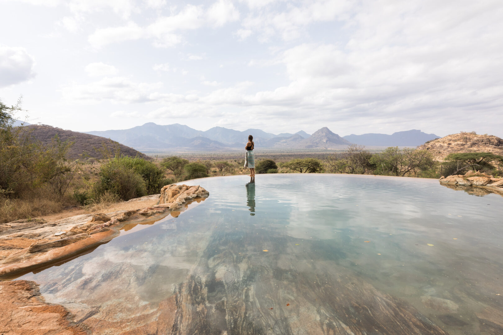 The stunning pool at Sarara, Kenya