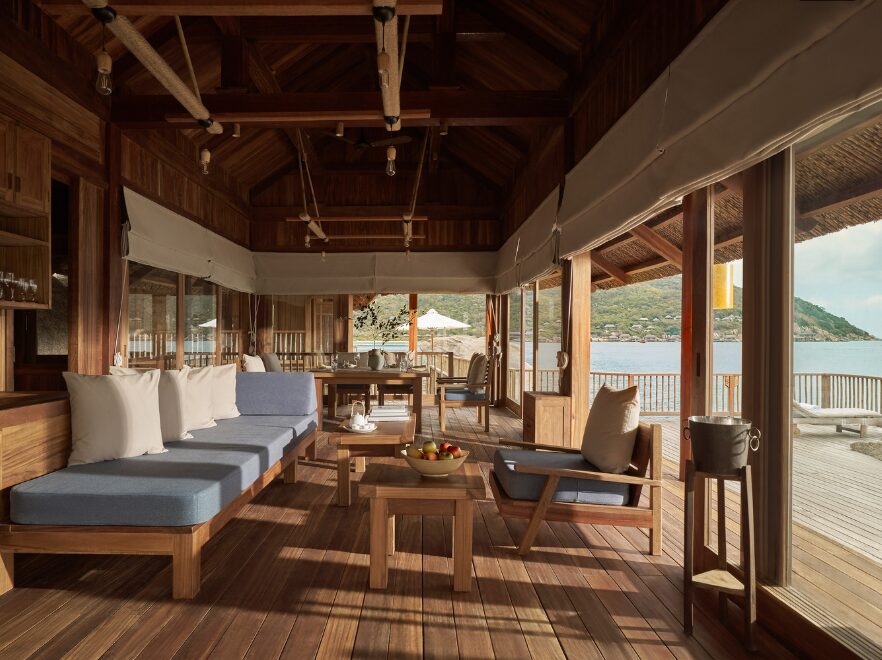 The Rock Retreat Living Room, Six Senses Ninh Van Bay, Nha Trang, Vietnam