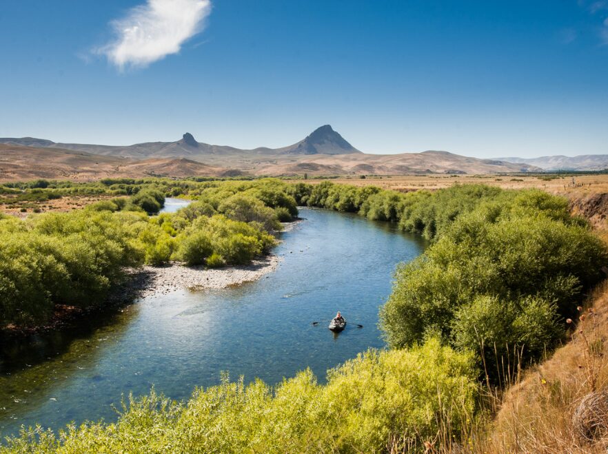 The perfect fly fishing river near Estancia Tipiliuke