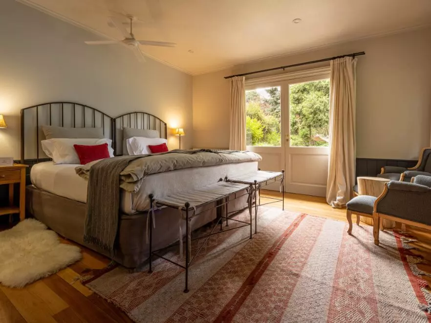 Bedroom, Tipiluke Lodge, Argentinean Lake District, Argentina