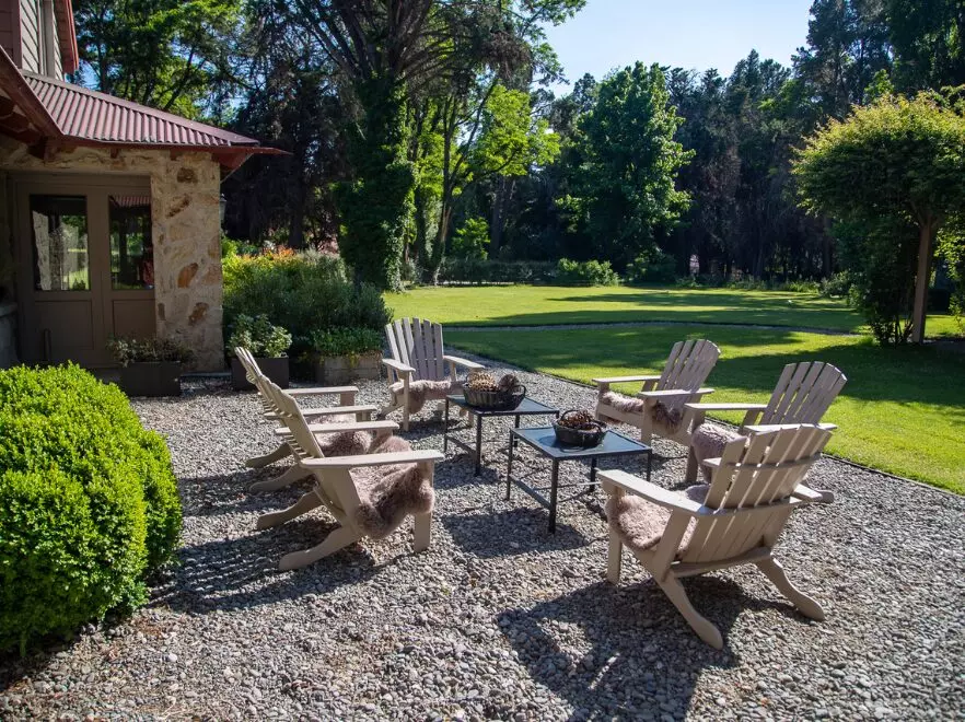 Outside Sitting Area, Tipiluke Lodge, Argentinean Lake District, Argentina