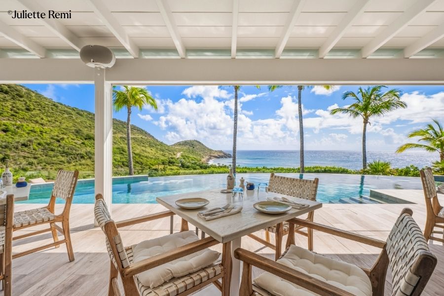 A restaurant at Le Toiny, St Barths